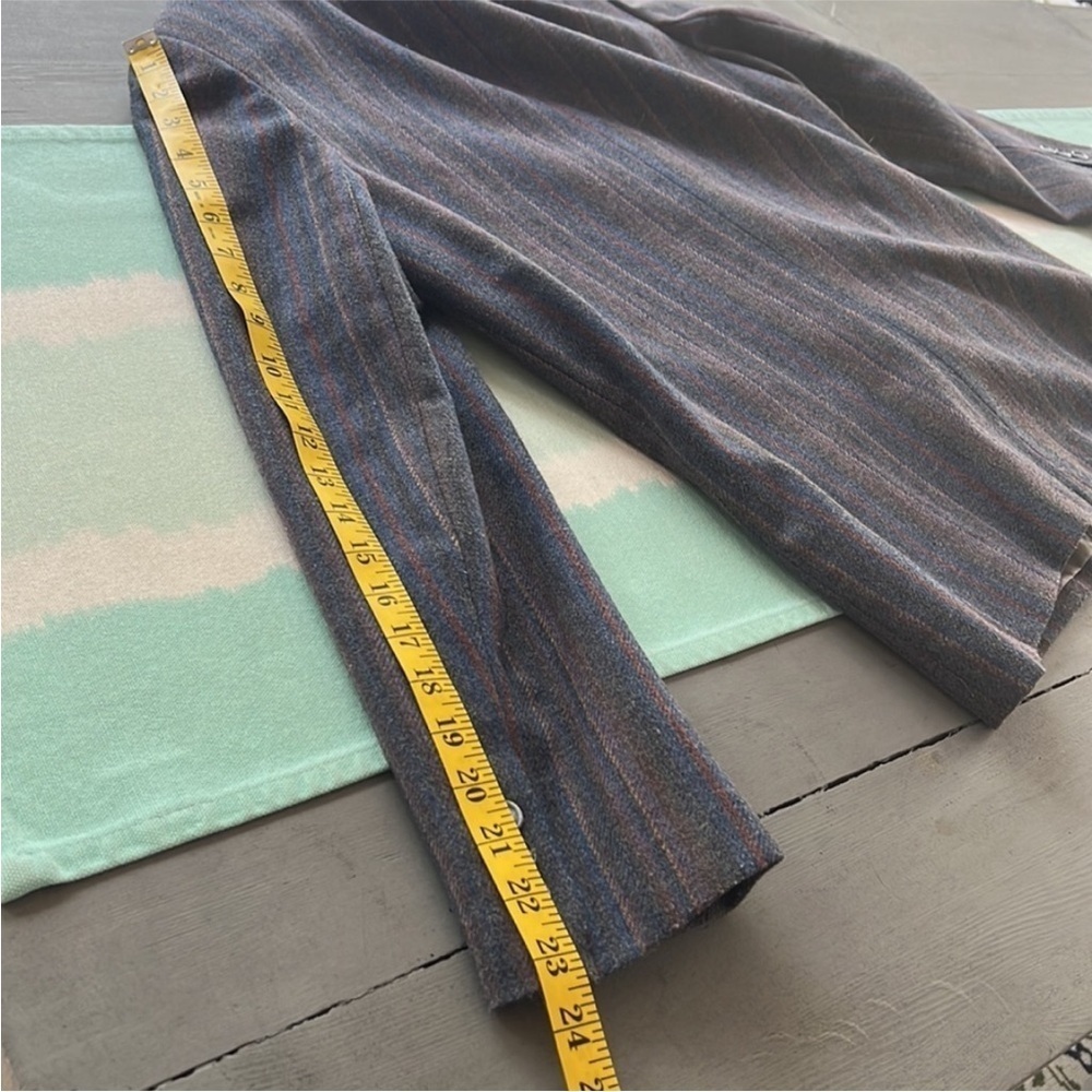 E.H. Woods Vintage Wool Blend Striped Blazer & Midi Skirt Suit Set Size 10 - Picture 12 of 15